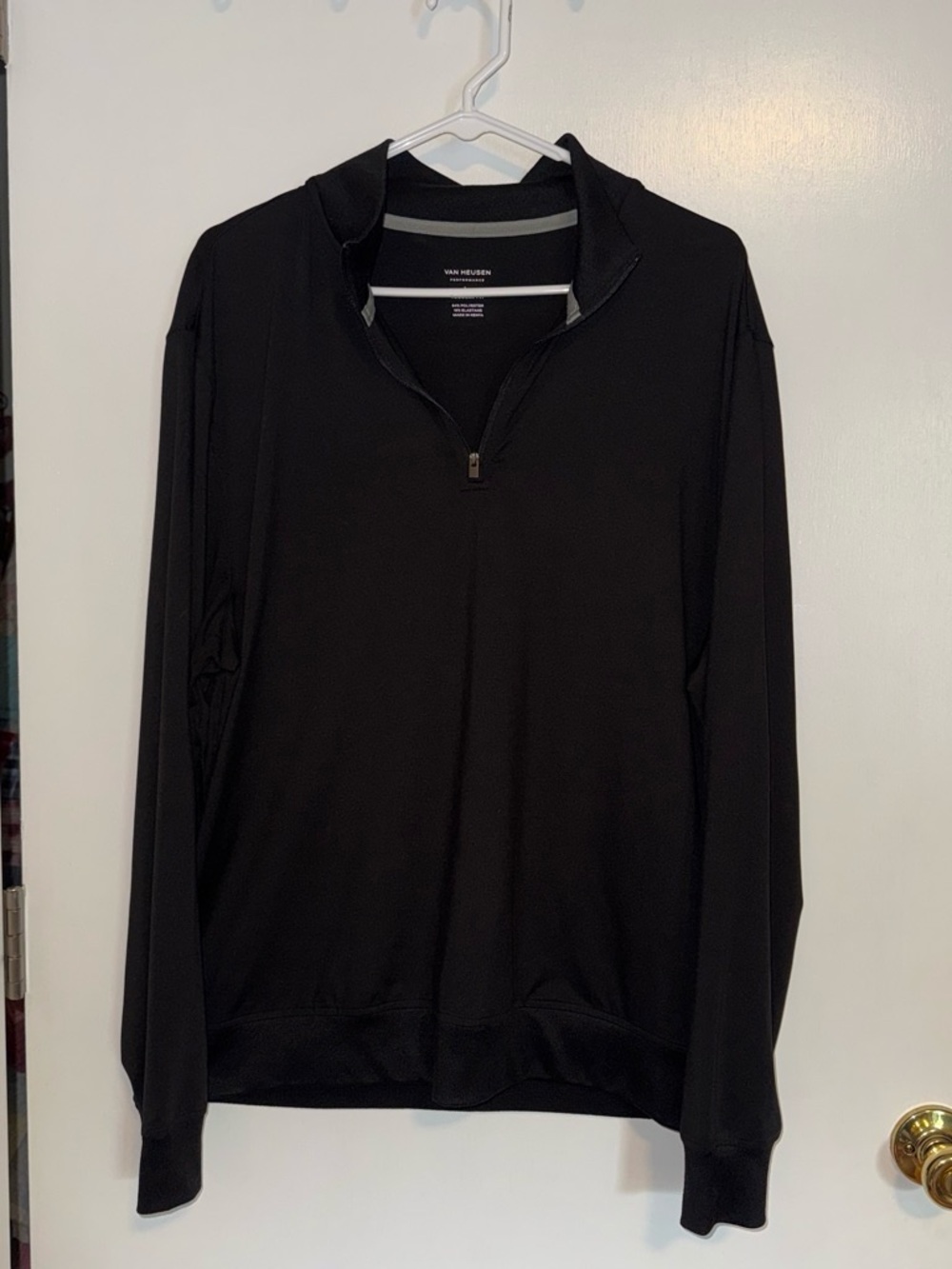 Van Heusen Black Zip-Up Pullover Sweater